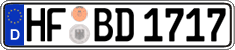 German license plate, Regular plates