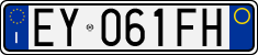 License plate of Italy, Cars (1994 year series)