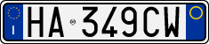 License plate of Italy, Cars (1994 year series)
