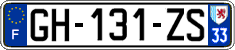 French license plate, SIV (ordinary)