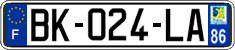 French license plate, SIV (ordinary)