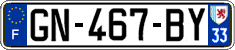 French license plate, SIV (ordinary)