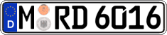 German license plate, Regular plates
