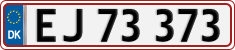 License plate of Denmark, Regular plates