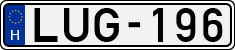 license plates of Hungary, Cars (1990)