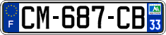 French license plate, SIV (ordinary)