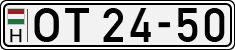 license plates of Hungary, Oldtimers (1990)