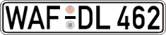 German license plate, Regular plates