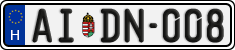 license plates of Hungary, Regular plates (2022)