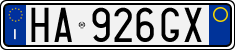License plate of Italy, Cars (1994 year series)