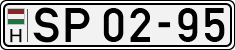 license plates of Hungary, Sportcars (1990)