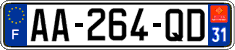 French license plate, SIV (ordinary)