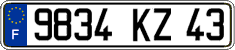 French license plate, FNI
