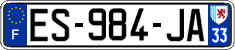French license plate, SIV (ordinary)