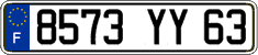 French license plate, FNI