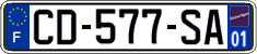 French license plate, SIV (ordinary)
