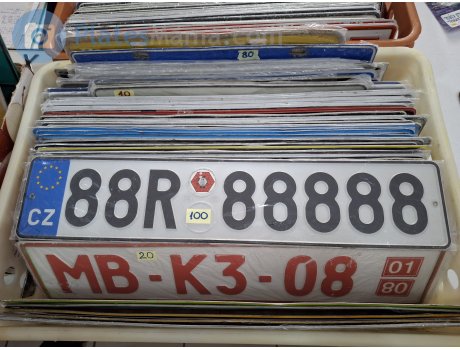 88R 88888, License plate without vehicle