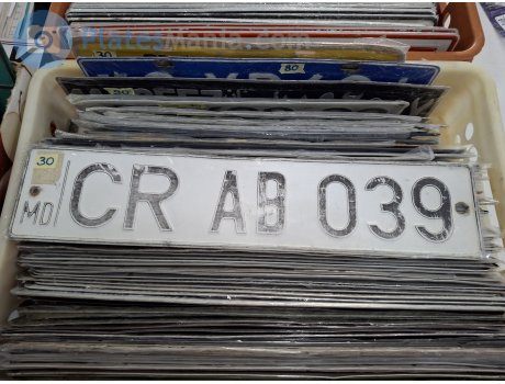 CR AB 039, License plate without vehicle