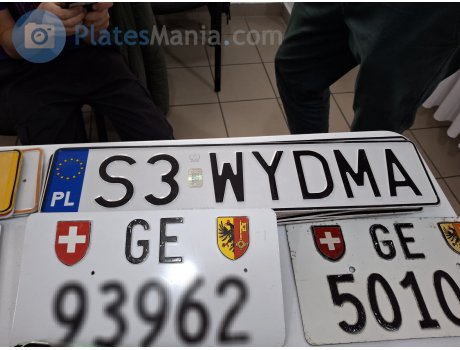 S3 WYDMA, License plate without vehicle