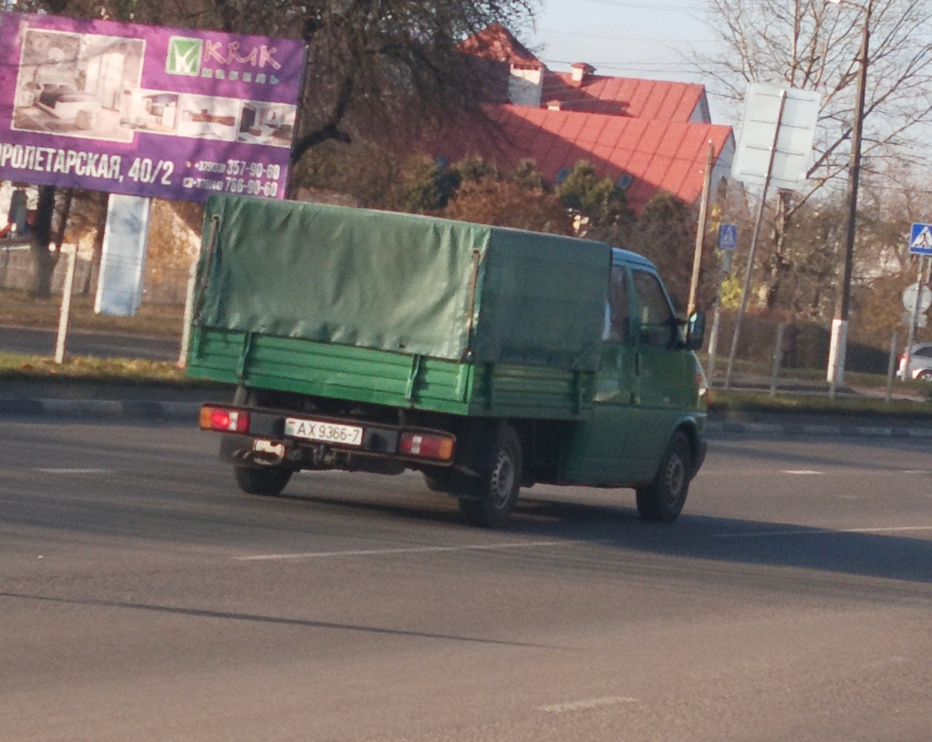 AX 9366-7, Volkswagen Transporter 4th gen Double Cab Chassis (T4) (70/7D), 1990–2003