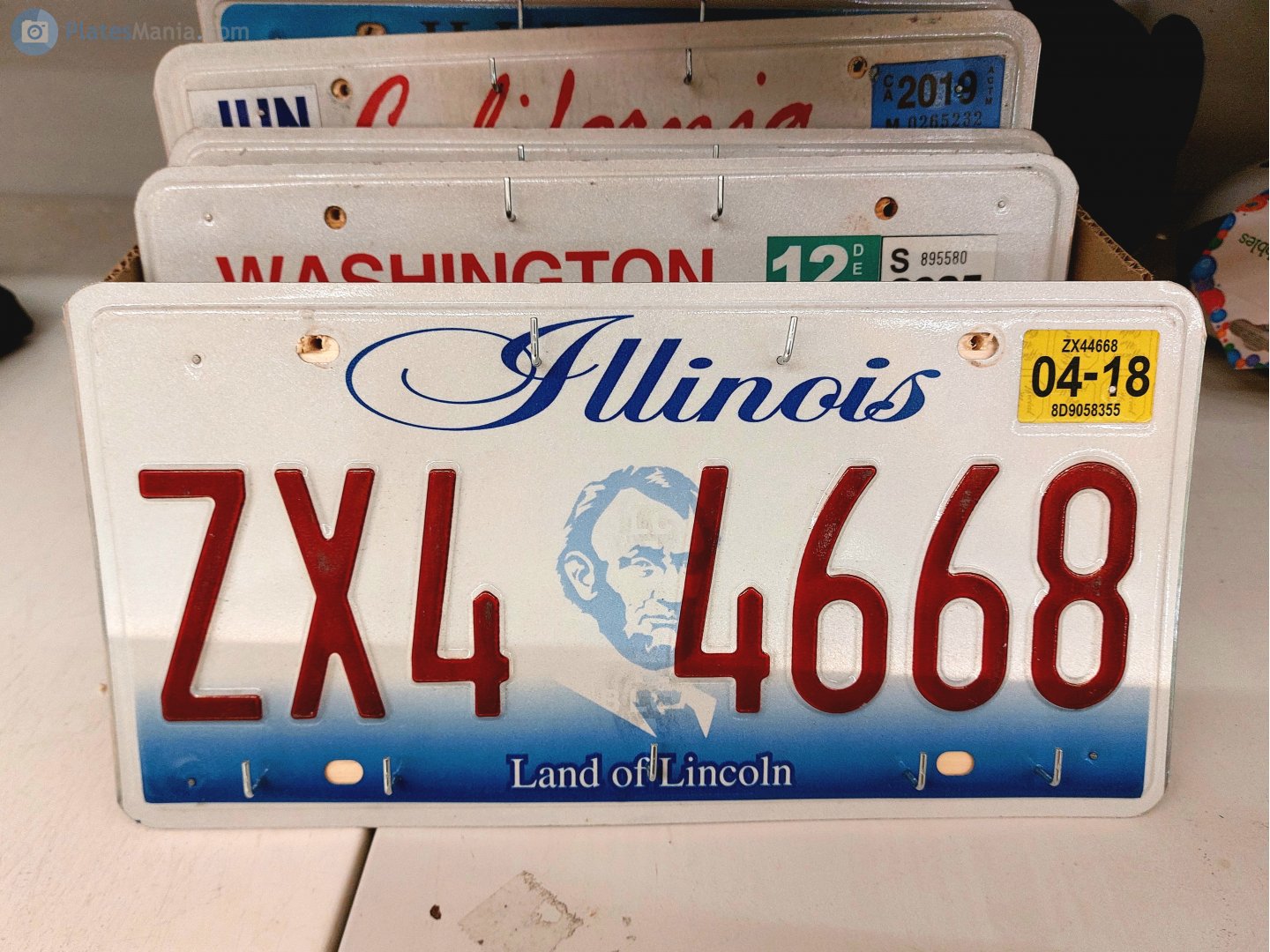 ZX4 4668, License plate without vehicle 