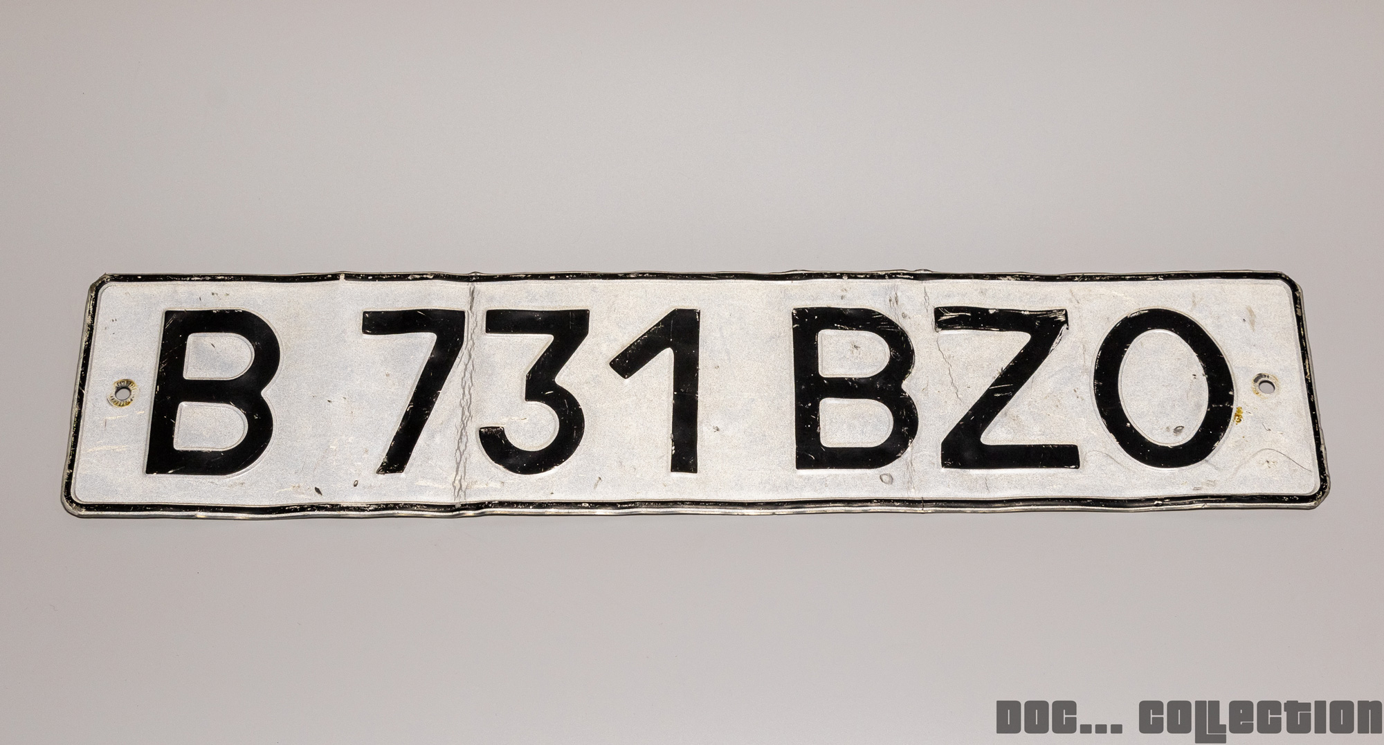 B 731 BZO, License plate without vehicle 