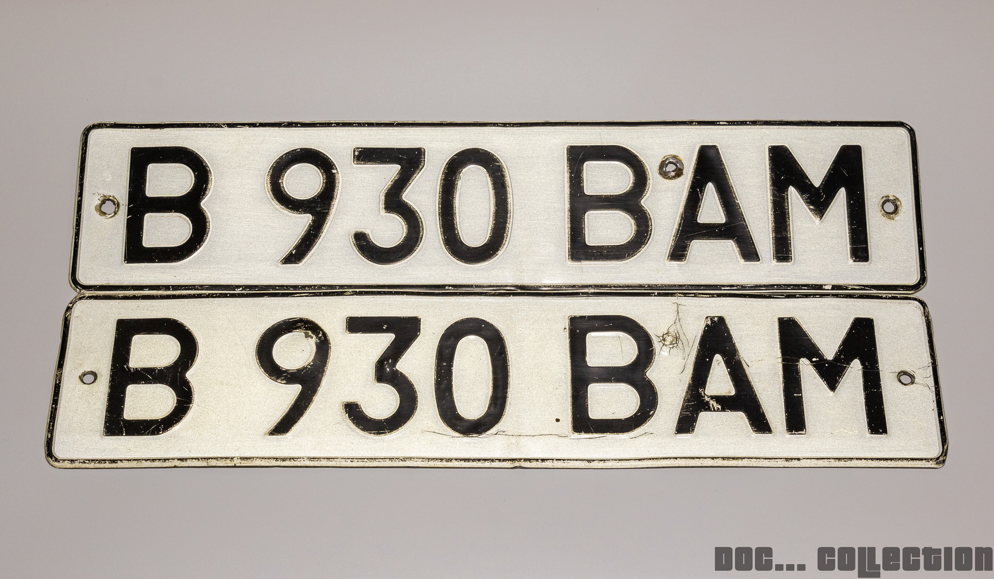 B 930 BAM, License plate without vehicle 