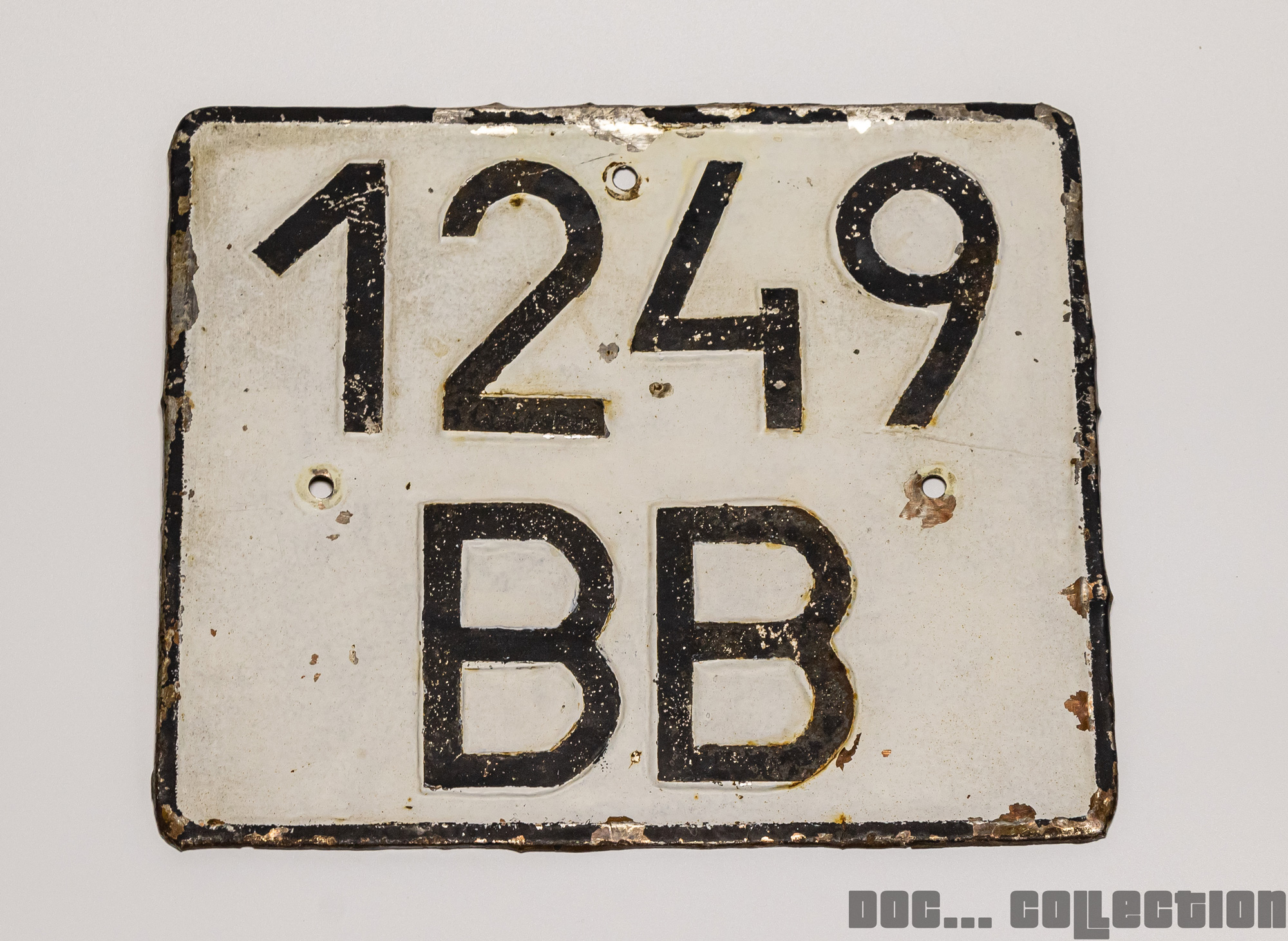 1249 BB, License plate without vehicle 