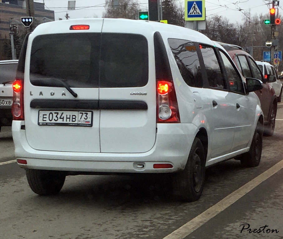 е 034 нв 73, Lada (VAZ) Largus 1st gen R90, facelift (KS0/RS0), 2021–