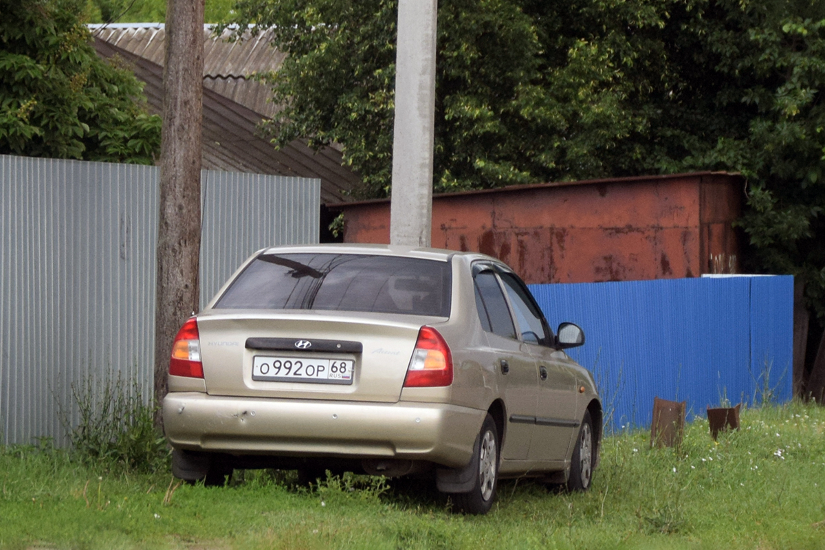 о 992 ор 68, Hyundai Accent 2nd gen Sedan (LC), 1999–2003 (–2016 for others)