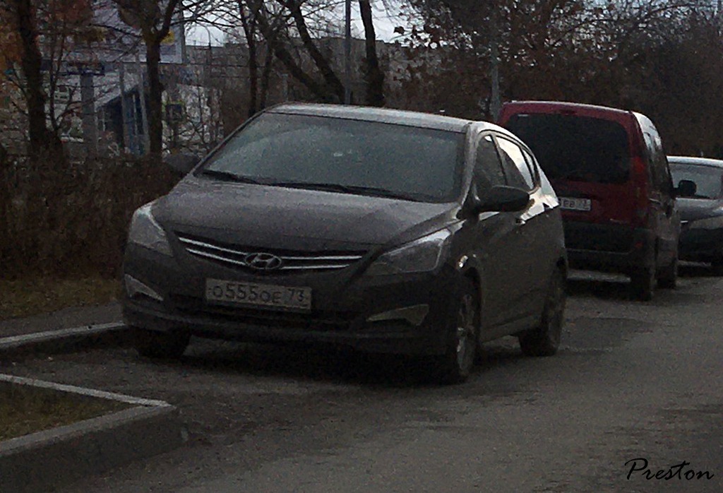 о 555 ое 73, Hyundai Solaris 1st gen Hatchback (RB), facelift, 2014–2017