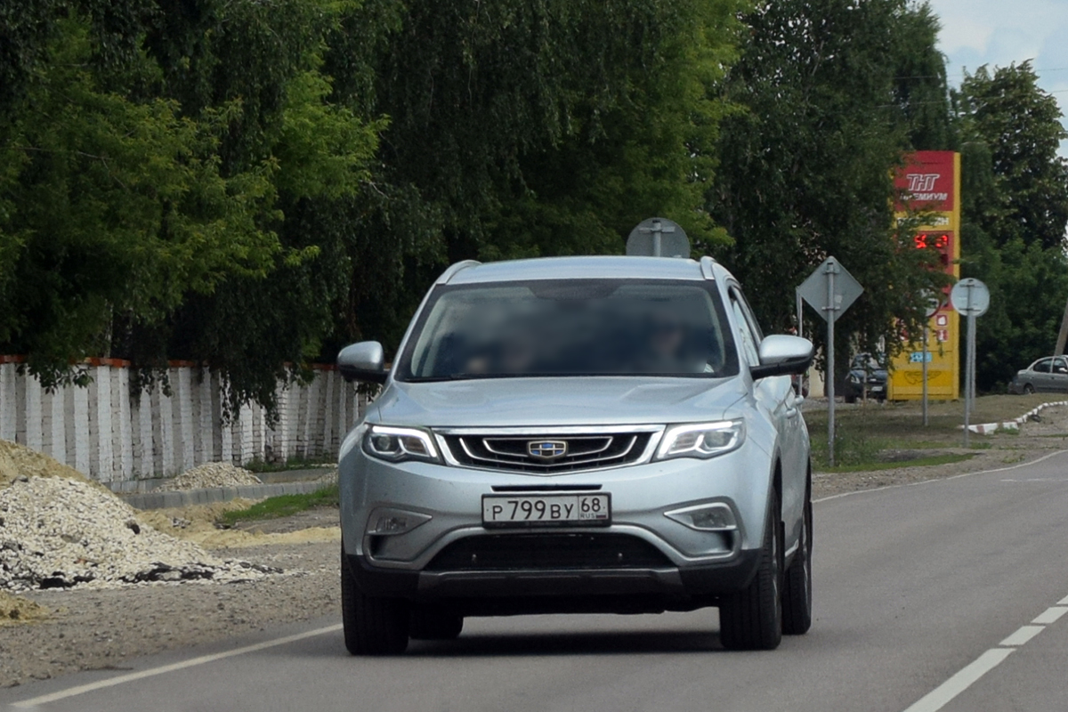 р 799 ву 68, Geely Atlas 1st gen (NL-3; CIS-market), 2017–2021