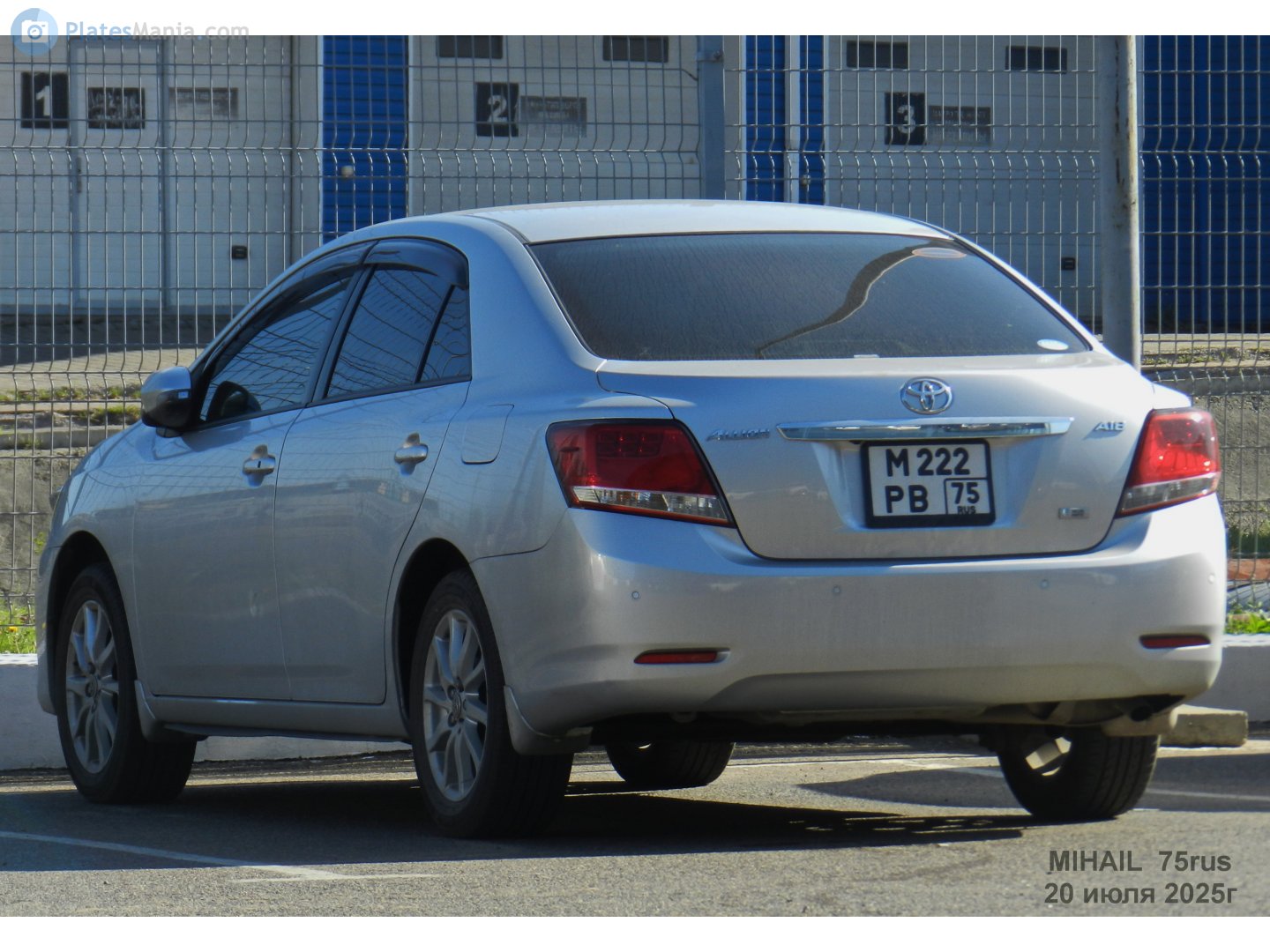 м 222 рв 75, Toyota Allion 