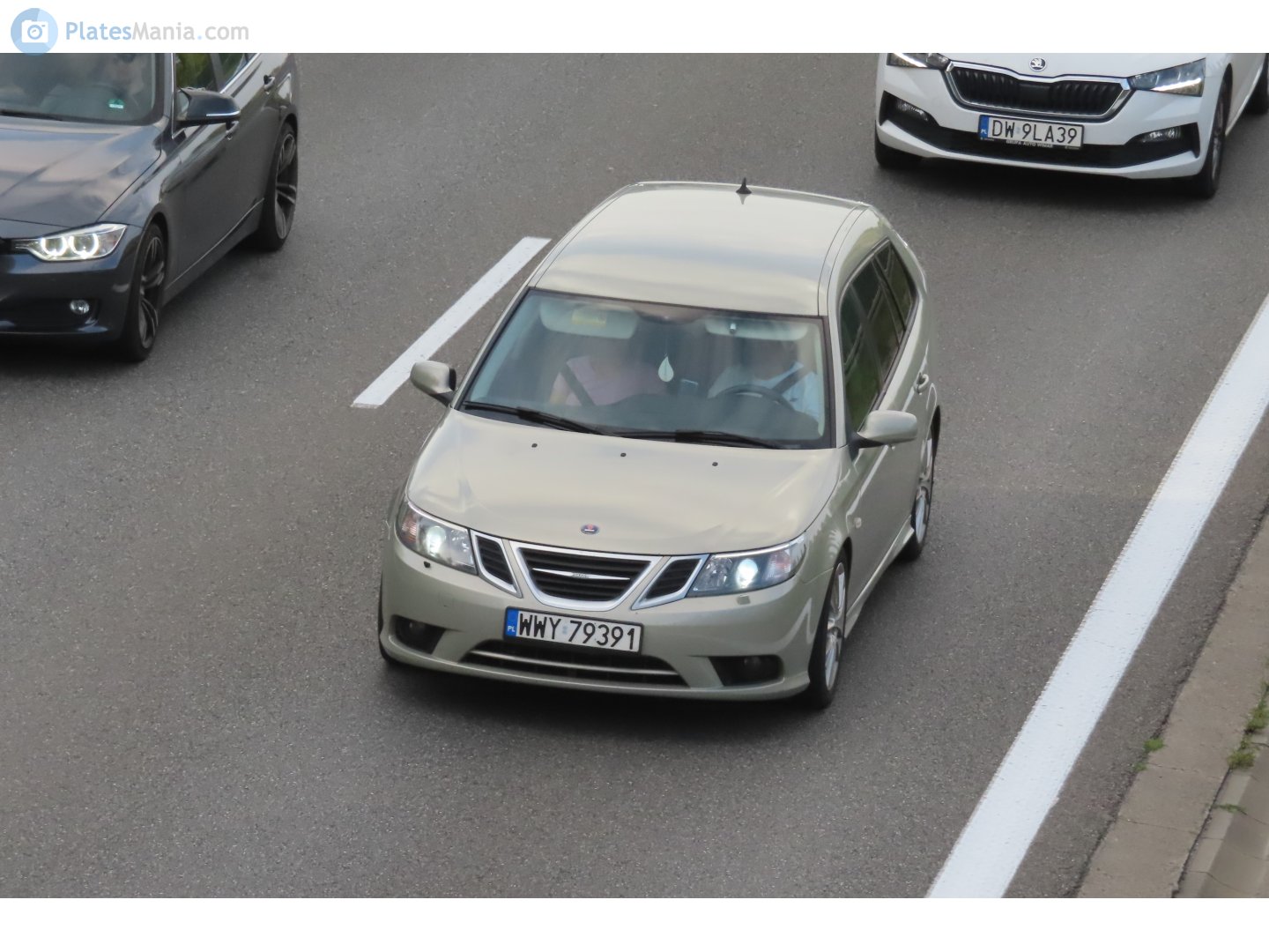 WWY 79371, SAAB 9-3 2nd gen SportCombi Wagon (YS3F), facelift, 2007–2012