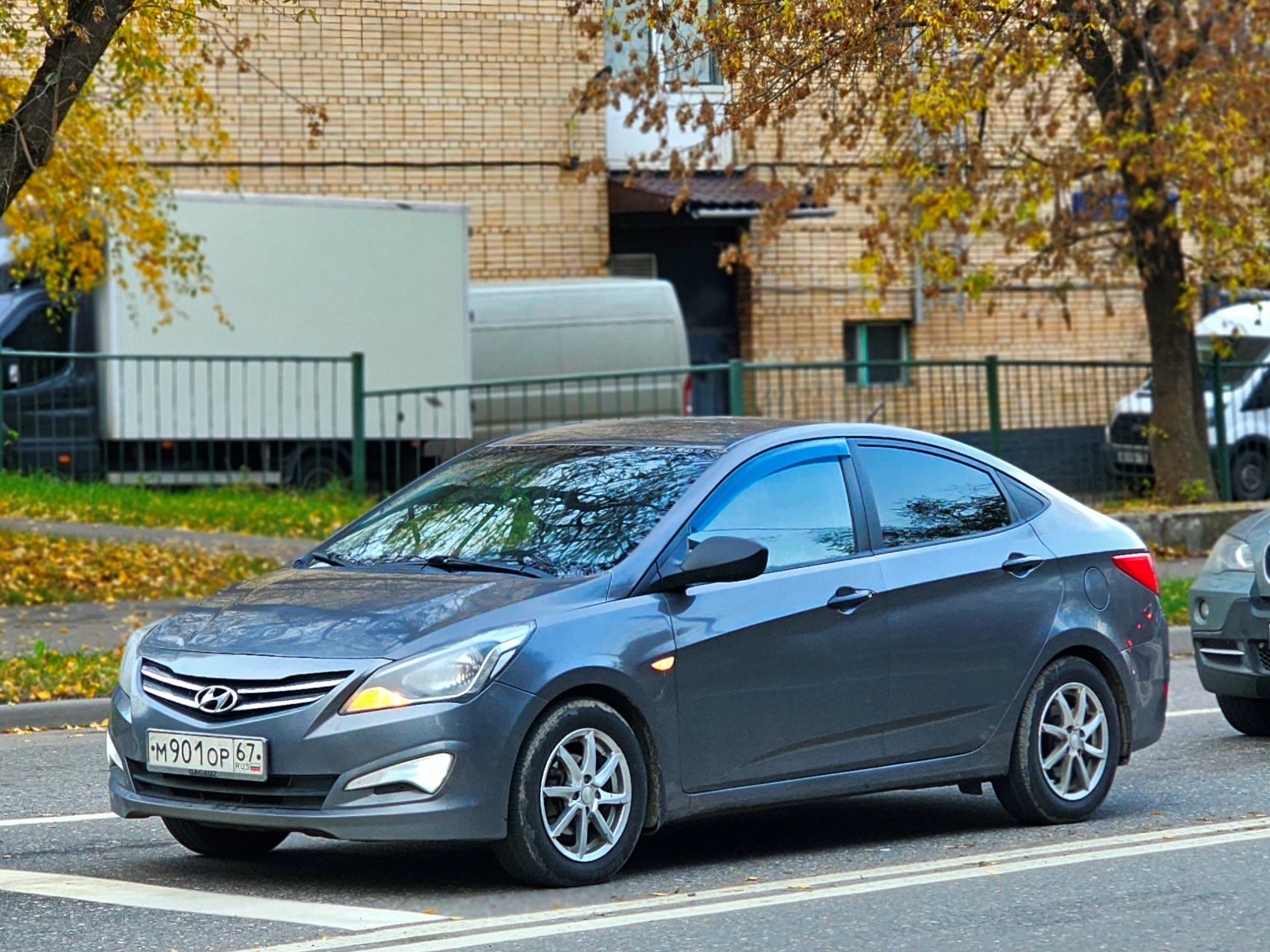м 901 ор 67, Hyundai Solaris 1st gen Sedan (RB), facelift, 2014–2017
