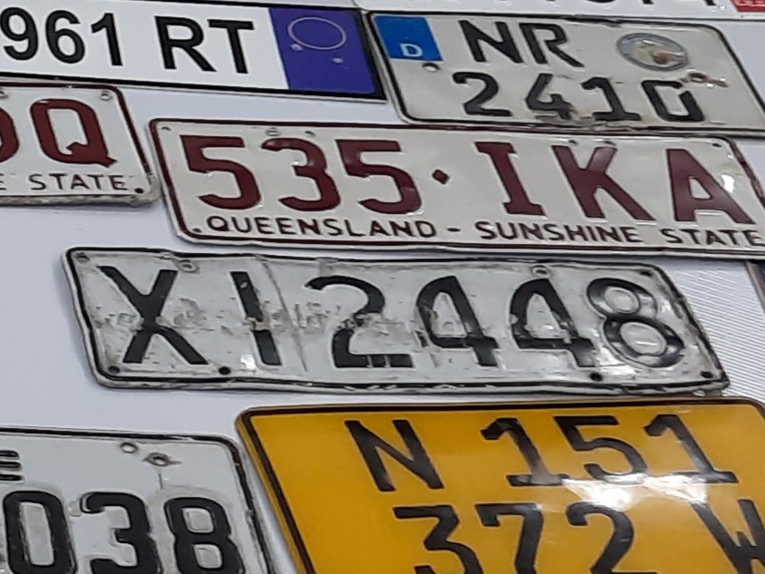 XI2448, License plate without vehicle 