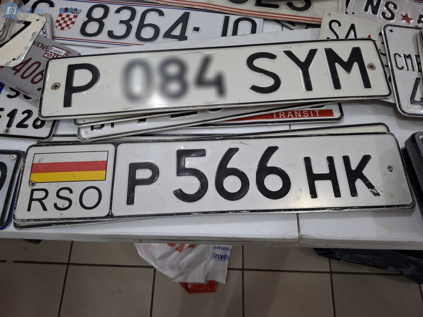р 566 нк, License plate without vehicle 