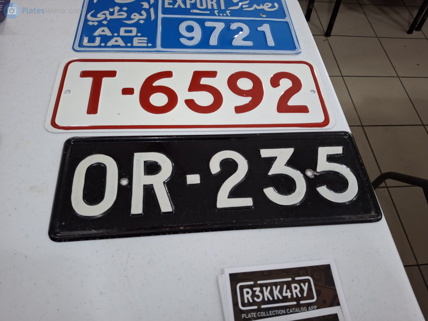 OR-235, License plate without vehicle 
