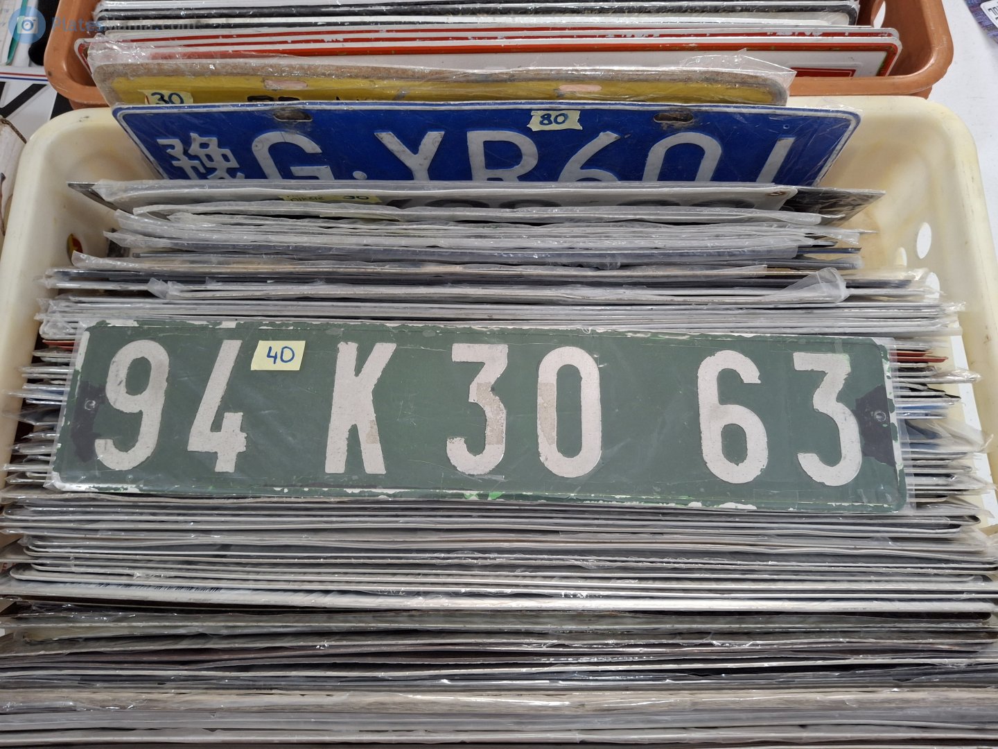 94 K 30 63, License plate without vehicle 