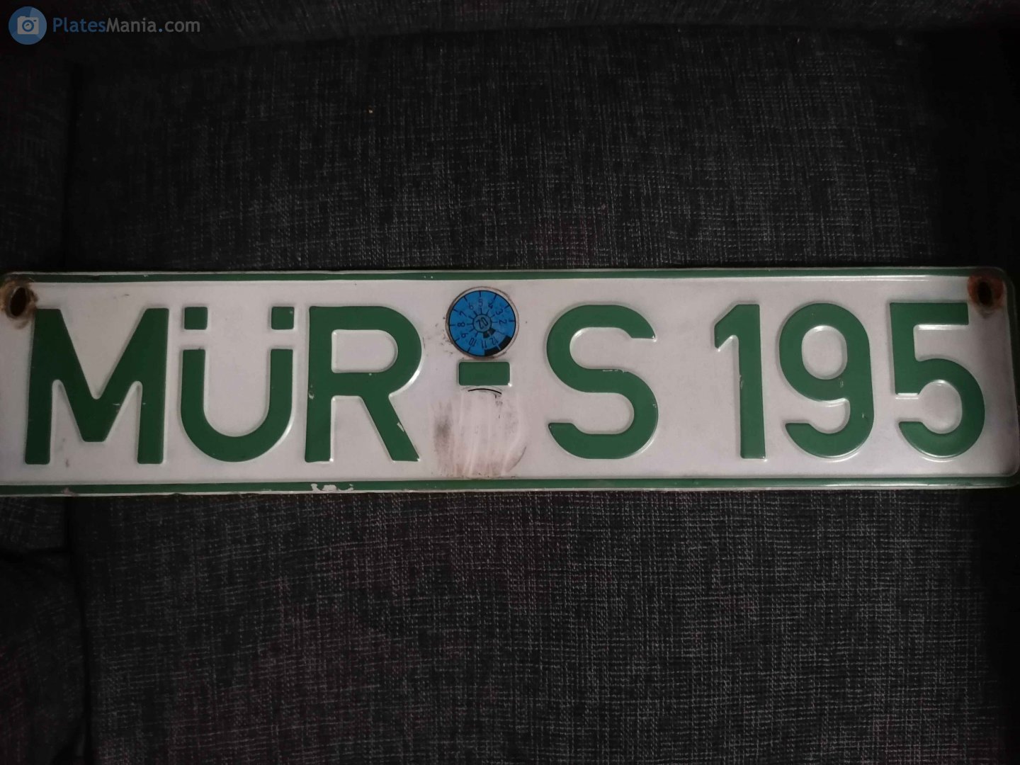 MÜR S 195, License plate without vehicle 