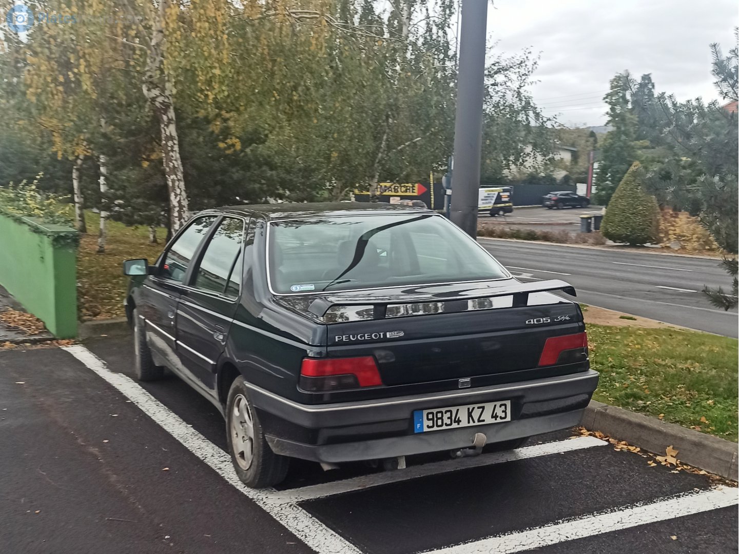 9834 KZ 43, Peugeot 405 1st gen Sedan (D6/D7), 1987–1996 (2019– for AZ-market)