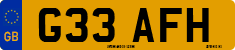 License plate of the United Kingdom, 1983 year system