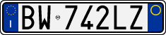 License plate of Italy, Cars (1994 year series)