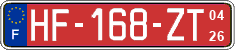French license plate, SIV (transit plates)