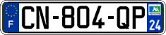 French license plate, SIV (ordinary)