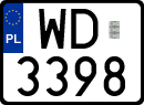 License plates of Poland, Special vehicles and motorcycles
