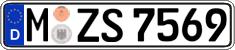German license plate, Regular plates