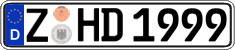 German license plate, Regular plates