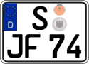 German license plate, Regular plates