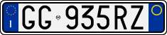 License plate of Italy, Cars (1994 year series)